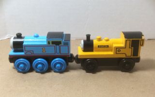THOMAS AND FRIENDS WOODEN TRAINS “ 1 THOMAS” & “DUNCAN” 3