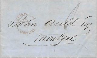 Canada Stampless 1849,  Packet Mail Steamboat Letter Quebec To Montreal