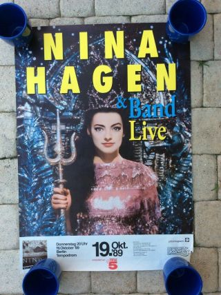 1989 Nina Hagen And Band Live,  Concert Poster,  23 " X 33 "