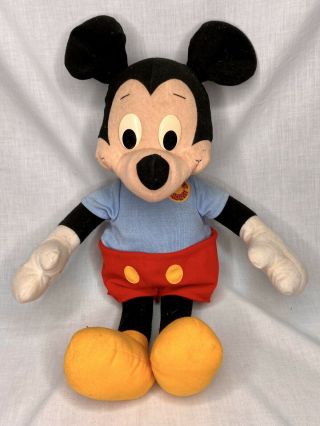 Vintage Disney Playskool 1988 Mickey Mouse 23” Pull String Talking Plush