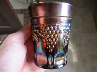 Antique Carnival Glass Northwood Grape And Cable Pattern Tumbler