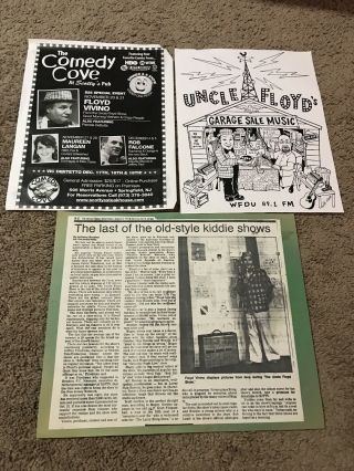 3 Uncle Floyd Related Things: Garage Music,  Newspaper Article & Flier
