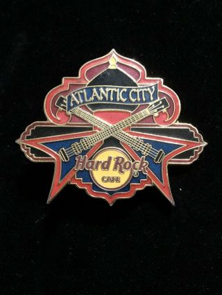 Hard Rock Cafe Atlantic City Pin Dual Guitars