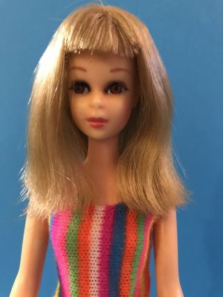 Vintage 1965 1966 Blonde Francie Doll Bend Bendable Leg Straight Body Mod