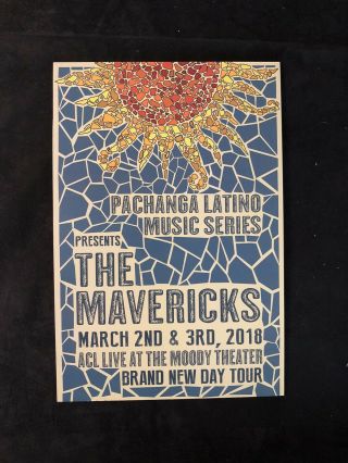 The Mavericks 2018 Poster from Austin City Limits concert. 2