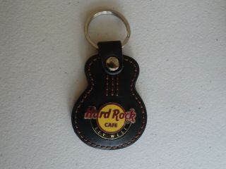 Hard Rock Cafe Key West Keychain Keyring Leather With Classic Logo