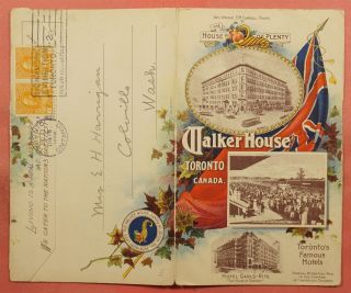 1926 Canada Walker House Hotel Toronto Color Advertising