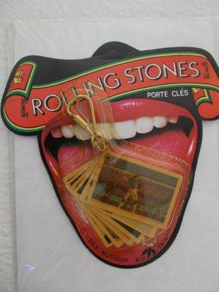 Rolling Stones Key Chain Still In Package,  Never Opened Dated 1983