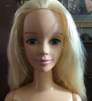 Vintage Barbie 1992 Mattel My Size Barbie Doll 36 Inches Tall With Rooted Lashes