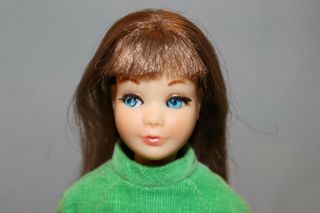Vintage 1968 Brunette Twist N Turn Skipper Barbie Doll In Suit