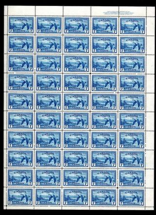 Canada 7c Sg 407 Complete Unmounted Sheet Of 50 Cat £250