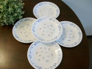 Set Of 5 Corelle Provincial Blue Bread Dessert Salad Plates Dishes 6 3/4 "