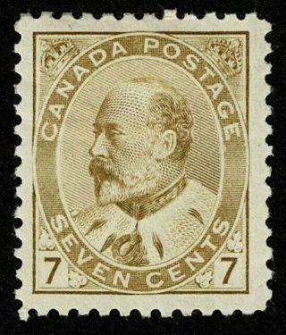 Canada Stamp Scott 92 7c King Edward Vii 1903 Hr Og Well Centered