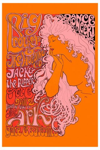 Janis Joplin & Big Brother The Ark Concert Poster 1967 2nd Printing 2