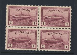 4x Canada Mnh Vf Stamps Block Of 4 273 $1.  00 Train Ferry Guide Value = $270.  00