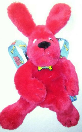 Scholastic Clifford The Big Red Dog 15 " Plush Backpack Bag Tote Stuffed Animal