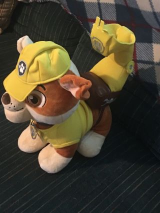Build Bear Rubble Complete With Construction Outfit Rare Paw Patrol
