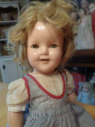 Vintage Composition Shirley Temple Doll Marked On Neck/back Ideal?18 " Restore