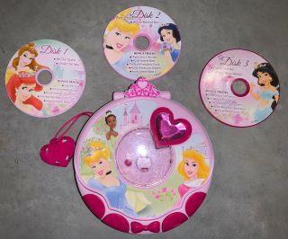 Disney Princess Cd Music Player With 3 Discs Plays 20 Short Songs