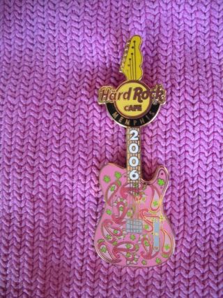 Hard Rock Cafe Memphis Stevie Ray Vaughn Guitar Pin
