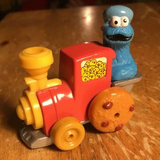 Sesame Street Cookie Monster Train Muppets 1981 Playskool Diecast Car Toy Vtg