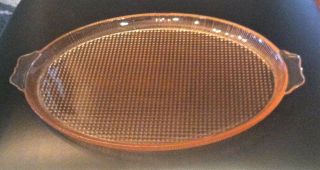 Jeannette Pink Depression Glass Homespun Platter With Tab Handles