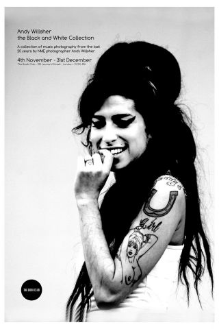 Diva: Amy Winehouse Black & White Photo Exhibition Poster