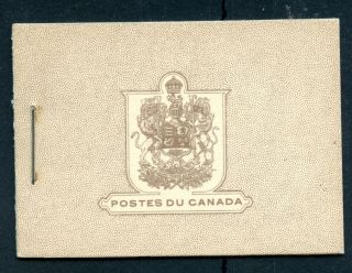 Weeda Canada Bk25 Vf Complete French Booklet,  Kgv 1935 Issue Cv $525