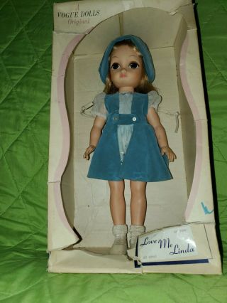 Vintage 1965 Vogue Love Me Linda 14 " Doll W/teardrop Blue Dress