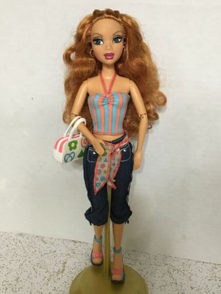 Barbie My Scene Miami Getaway Kenzie Doll Articulated Jointed Freckles Rare 2