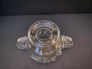 Creamer or Sugar Bowl Cut Glass with two Ornate Handles - Vintage 3