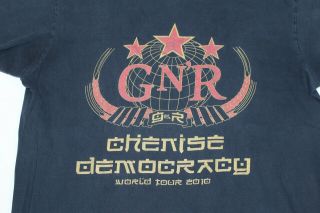 2010 Guns N Roses Chinese Democracy 2010 World Concert Tour Band T Shirt Medium 3