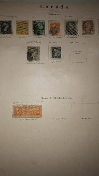 Canada Stamp Scott 34 - 40 Set Cancel Old Album 1868 / 1882