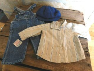 Retired American Girl Kit Hobo Overalls Outfit With Hat Rare