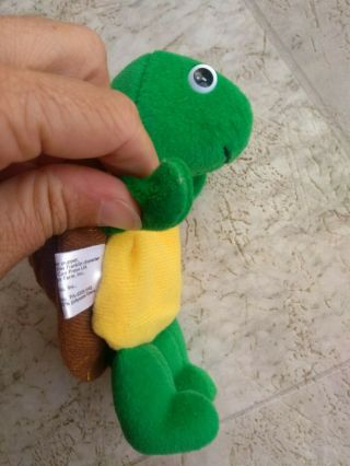 1995 Franklin the Turtle Plush Stuffed Animal Finger Puppet 3