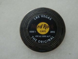 Hard Rock Cafe Pin Las Vegas The Record Vinyl Album Series 1 Of 4 Black