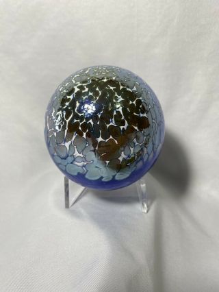 Vintage Mt.  St.  Helens Volcanic Ash Hand Blown Glass Ball Christmas Ornament 2