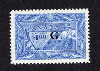 Canada O27 $1.  00 Fishing Resources Issue Overprinted G Mnh
