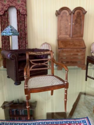 Bespaq Vintage Dollhouse Miniature Chair - - Hand Caned Seat - - - Estate - - -