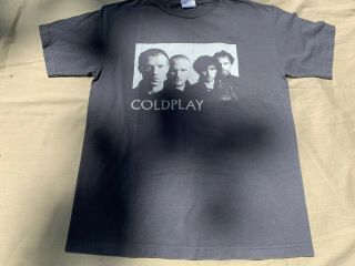 Coldplay Tour Shirt Grey Men’s Size M 2003 North America Tour