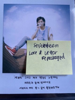 Seventeen Love Letter Repackage Jeonghan Official Polaroid Photocard