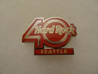 Hard Rock Cafe Pin Seattle 40 Years Anniversary Logo Pin