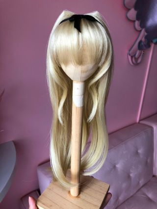 Volks Dollfie Dream Sasara Bjd Doll Wig - Long Hair - Light Blonde - Size 8 - 9 1/3