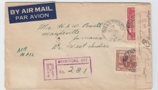 30c Triple 10c 1/4oz Airmail Rate To Jamaica 1942 Canada Cover