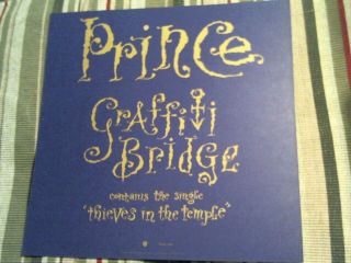 1990 Prince Graffiti Bridge Album Flat Double Sided Promo Display Poster