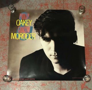 Philip Oakey Giorgio Moroder Orig.  1985 Record Store Promo Poster Human League