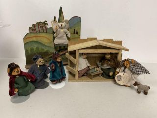 Ganz Cottage Collectibles Miniature Teddy Bear Nativity Set