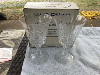 Vintage Wm Dalton French Lead Crystal Goblets Set Of 2 Number 1