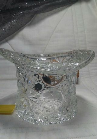 Vintage Daisy And Buttons Clear Glass Top Hat