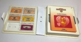 Teddy Ruxpin Book N Tape Along Includes Case,  7 Books & 5 Tapes Placo Wow